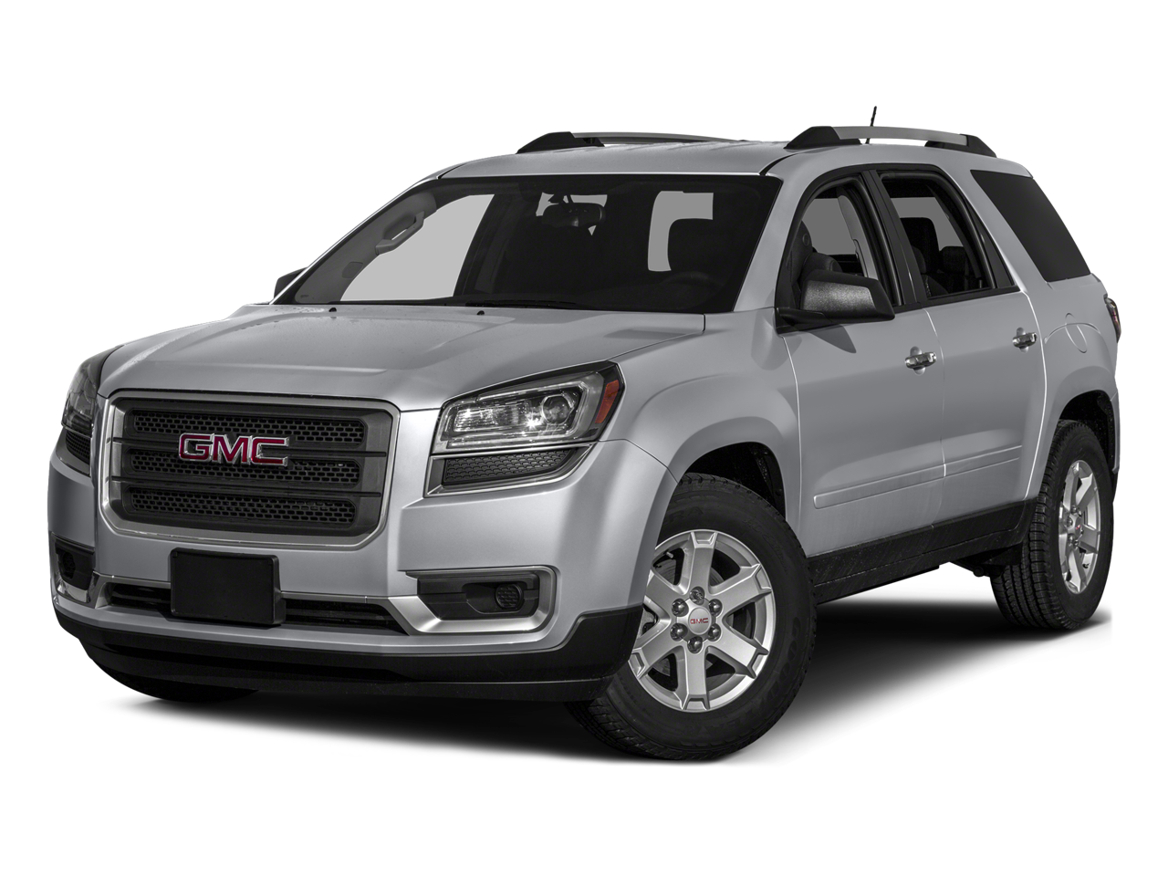 2016 GMC Acadia SLE in Iridium Metallic — front three-quarter view