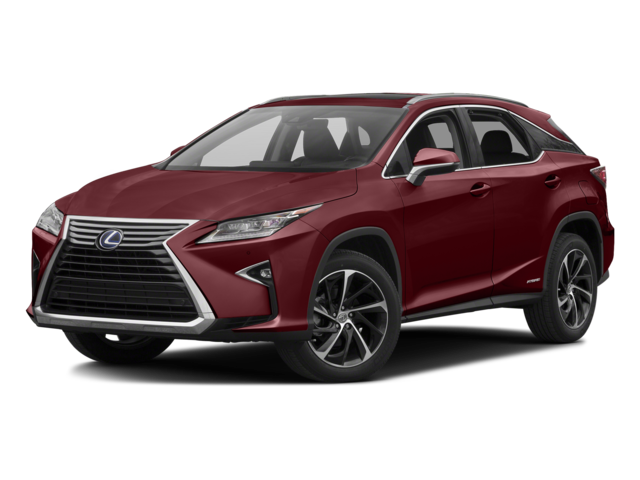 2016 Lexus RX 450h AWD 4dr in Matador Red Mica — front three-quarter view
