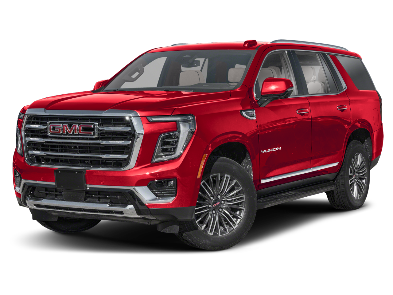 2026 GMC Yukon Elevation in Volcanic Red Tintcoat — front three-quarter view