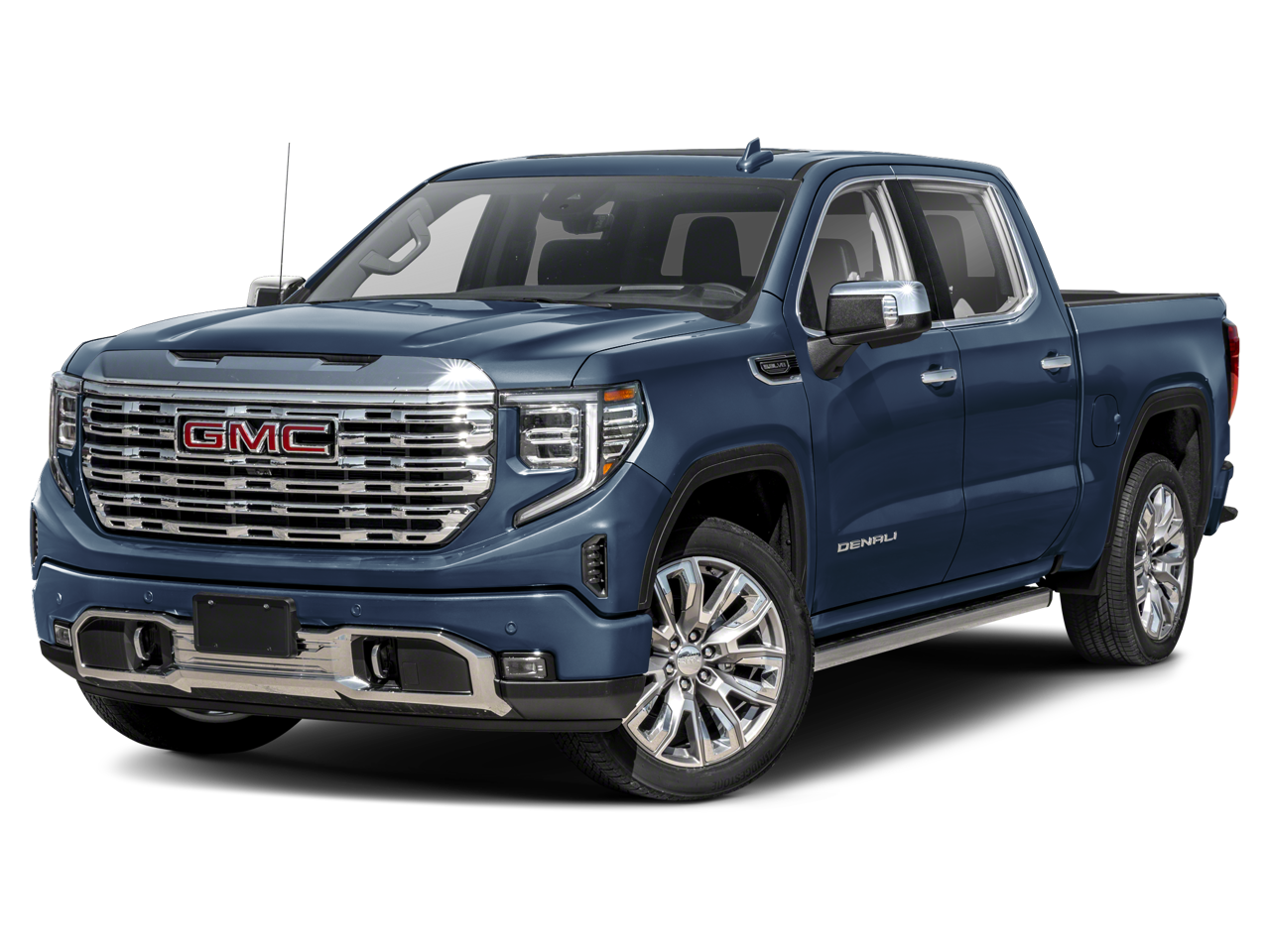 2026 GMC Sierra 1500 Denali in Glacier White Tricoat — front three-quarter view
