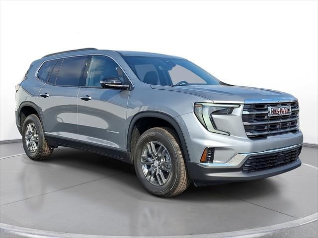 2026 GMC Acadia Elevation in Sterling Metallic — front three-quarter view