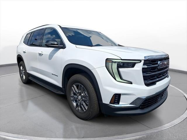 2026 GMC Acadia Elevation in Summit White — front three-quarter view
