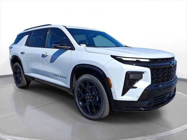 2026 Chevrolet Traverse RS in Polar White Tricoat — front three-quarter view