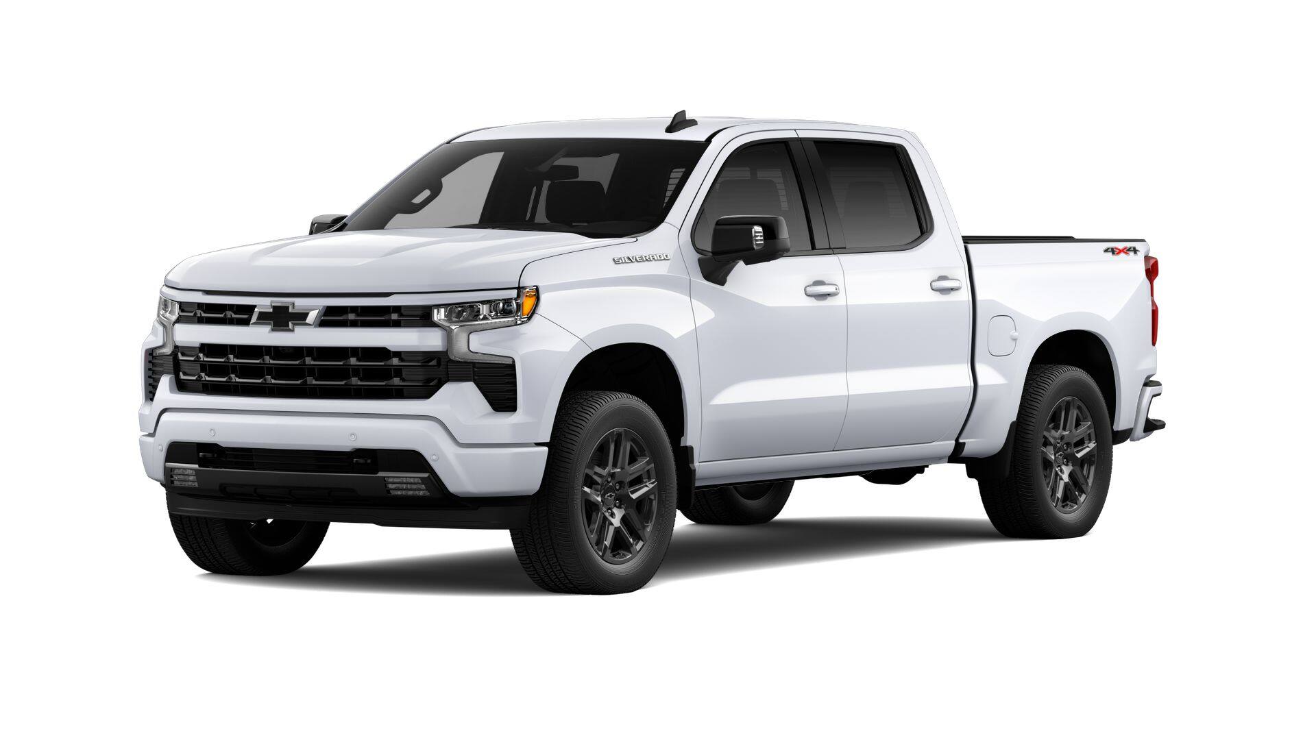 2026 Chevrolet Silverado 1500 RST in Summit White — front three-quarter view