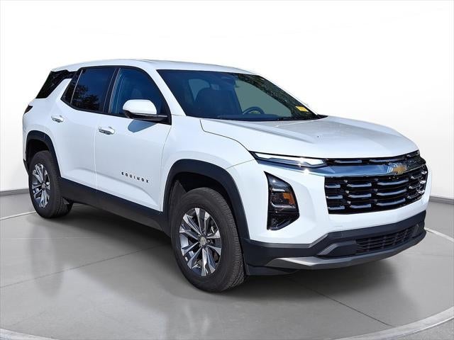 2025 Chevrolet Equinox LT in Summit White — front three-quarter view