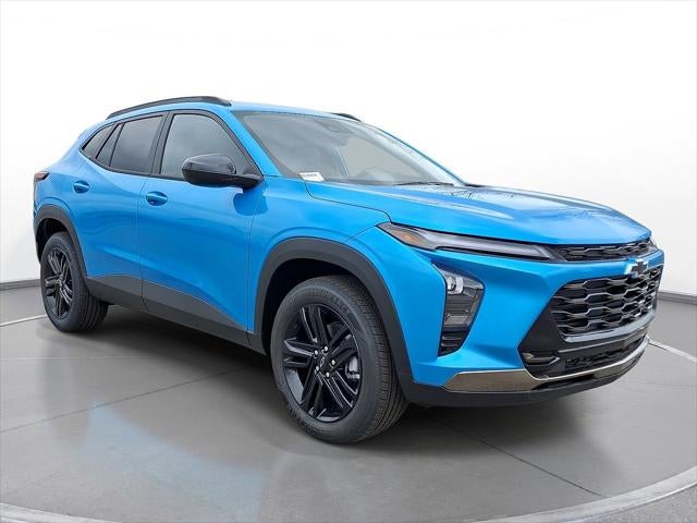 2026 Chevrolet Trax ACTIV in Marina Blue Metallic — front three-quarter view