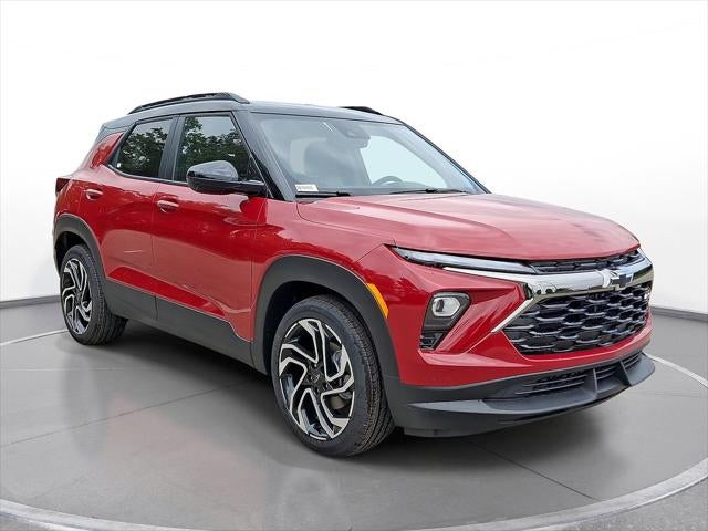 2026 Chevrolet Trailblazer RS in Apex Red — front three-quarter view