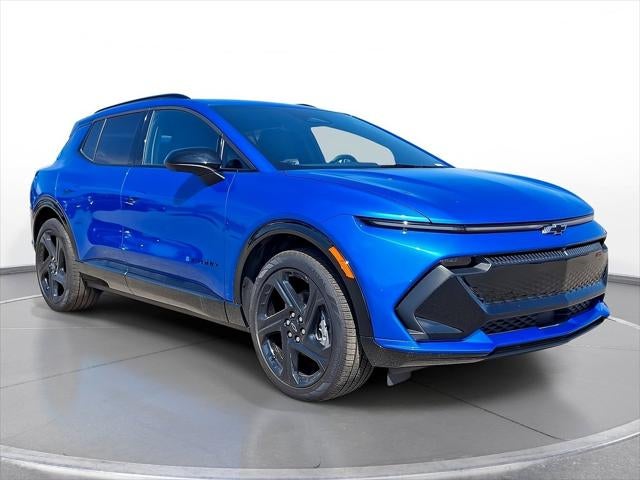 2026 Chevrolet Equinox EV RS in Riptide Blue Metallic — front three-quarter view