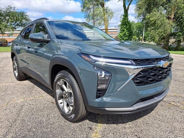 2026 Chevrolet Trax LT in Cypress Gray — front three-quarter view