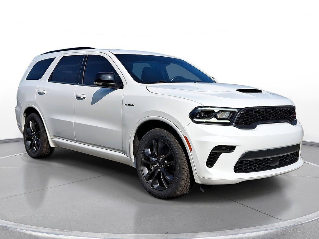 2023 Dodge Durango R/T Plus AWD in White Knuckle Clearcoat — front three-quarter view