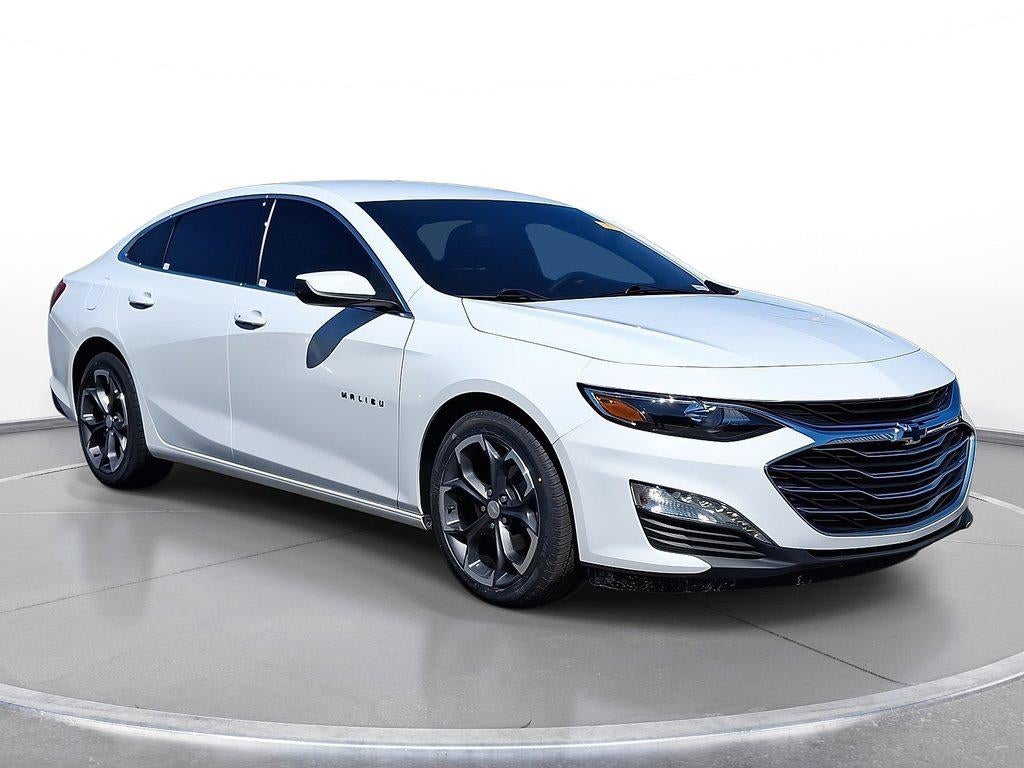 2022 Chevrolet Malibu FWD LT in Summit White — front three-quarter view