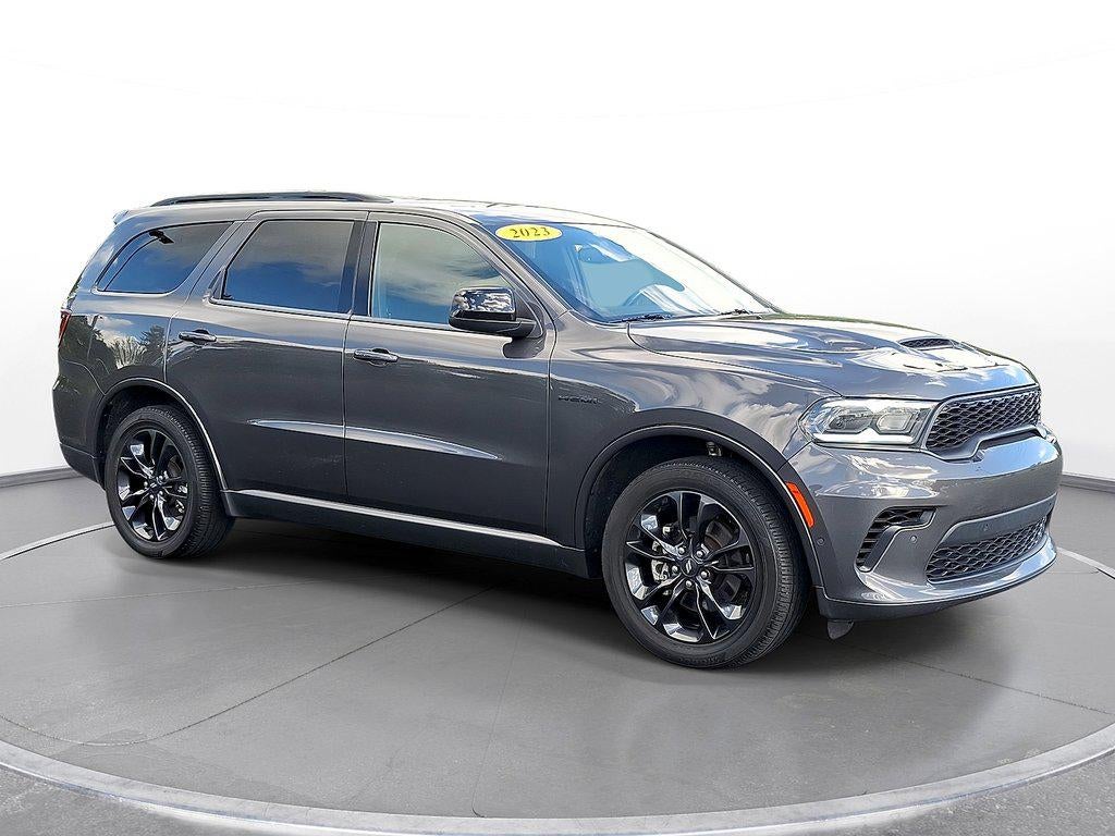 2023 Dodge Durango R/T AWD in Vapor Gray — front three-quarter view