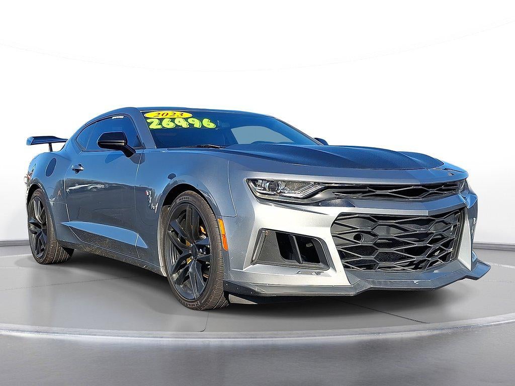 2023 Chevrolet Camaro 2dr Cpe 2LT in Sharkskin Metallic — front three-quarter view