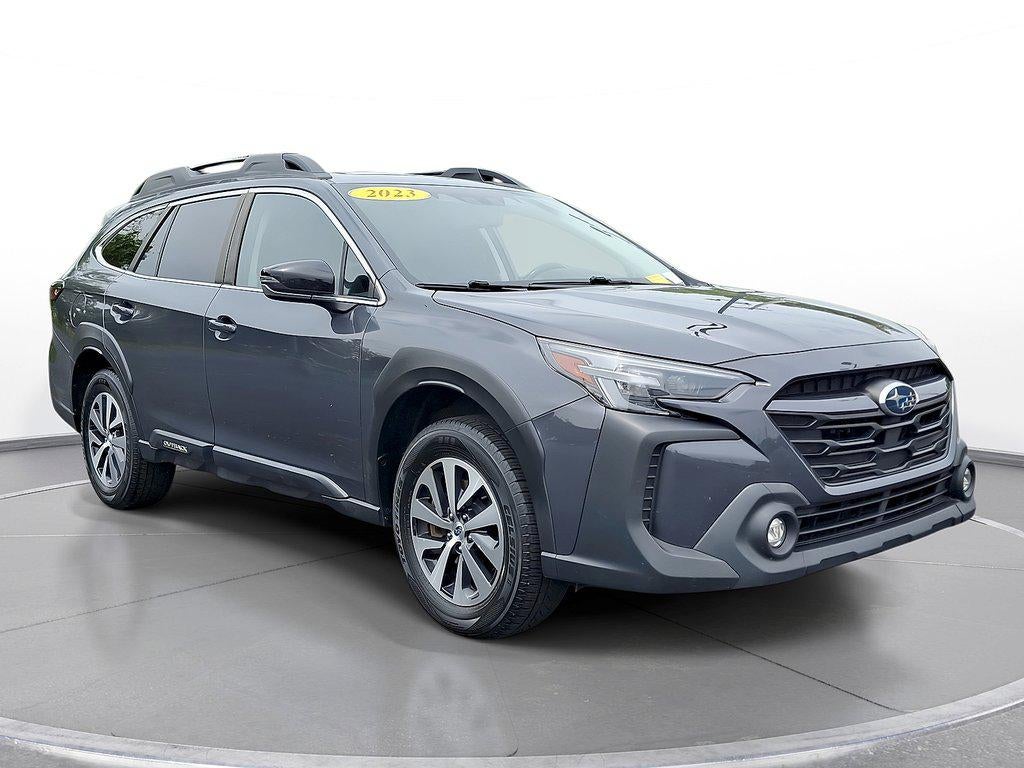 2023 Subaru Outback Premium CVT in Magnetite Gray Metallic — front three-quarter view