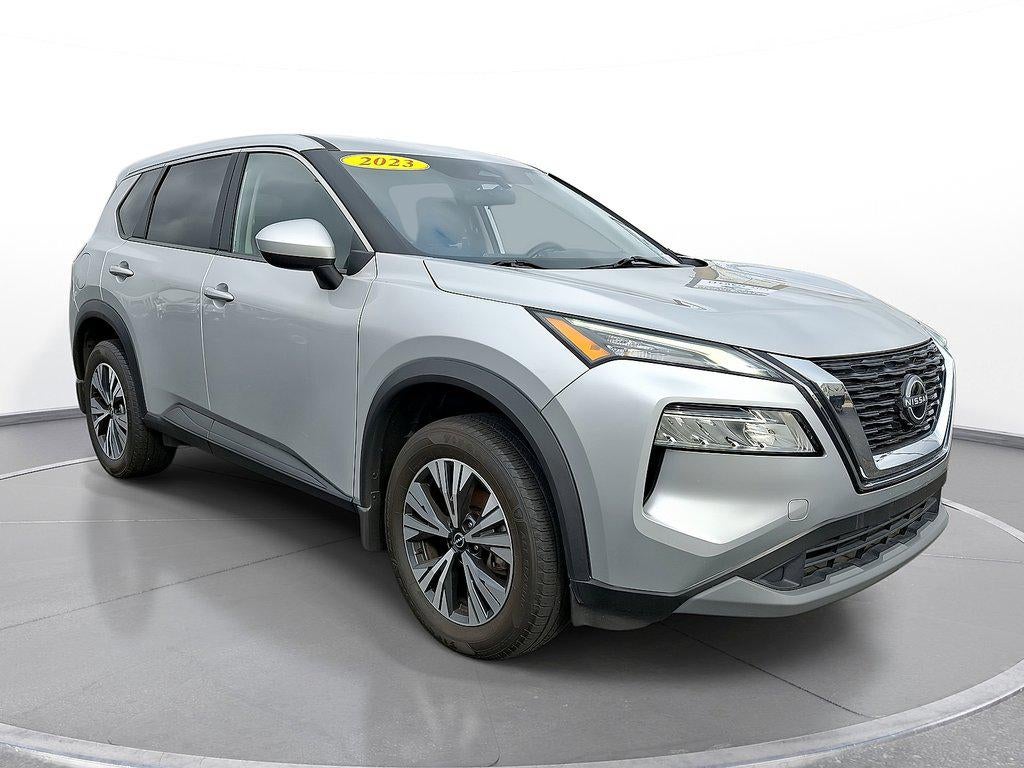 2023 Nissan Rogue AWD SV in Brilliant Silver Metallic — front three-quarter view