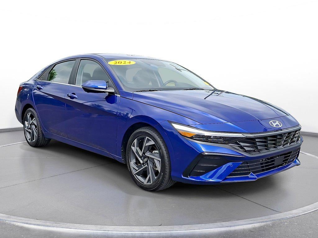 2024 Hyundai Elantra Limited IVT in Intense Blue — front three-quarter view
