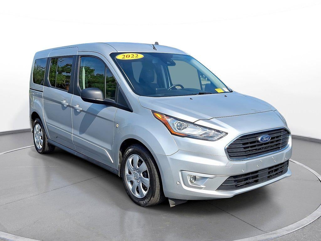 2022 Ford Transit Connect Wagon XLT LWB w/Rear Symmetrical Doors in Silver — front three-quarter view