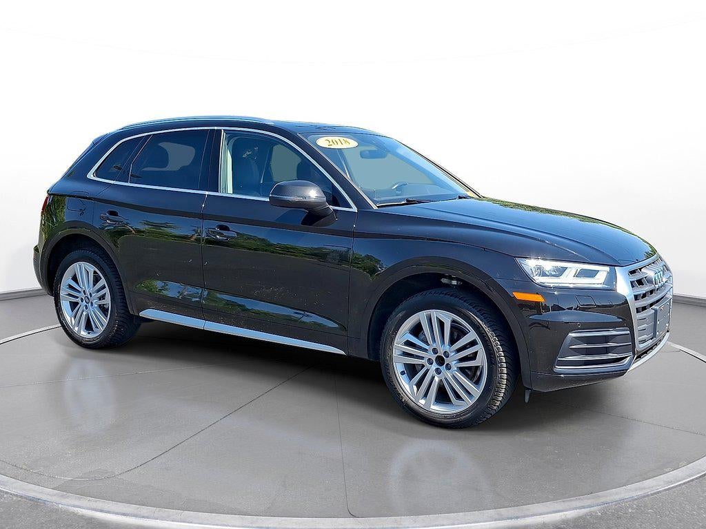 2018 Audi Q5 2.0 TFSI Premium Plus in Mythos Black Metallic — front three-quarter view