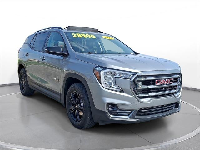 2024 GMC Terrain AT4 in Sterling Metallic — front three-quarter view